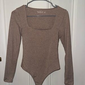 Abercrombie & Fitch Square Neck Bodysuit - Brown